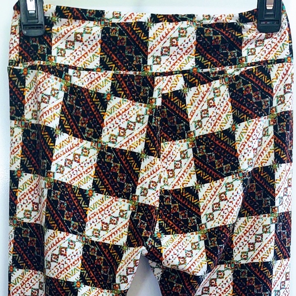 EUC LULAROE LIGHTWEIGHT EARTH TONE COLORS FALL LEGGINGS YOGA WALKING SMALL - Picture 4 of 5